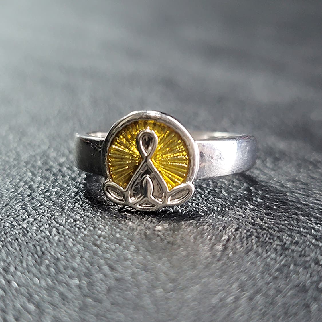 Osen 실버 남자 엔틱 빈티지 명품 좌상 명상 반지 상품이미지1