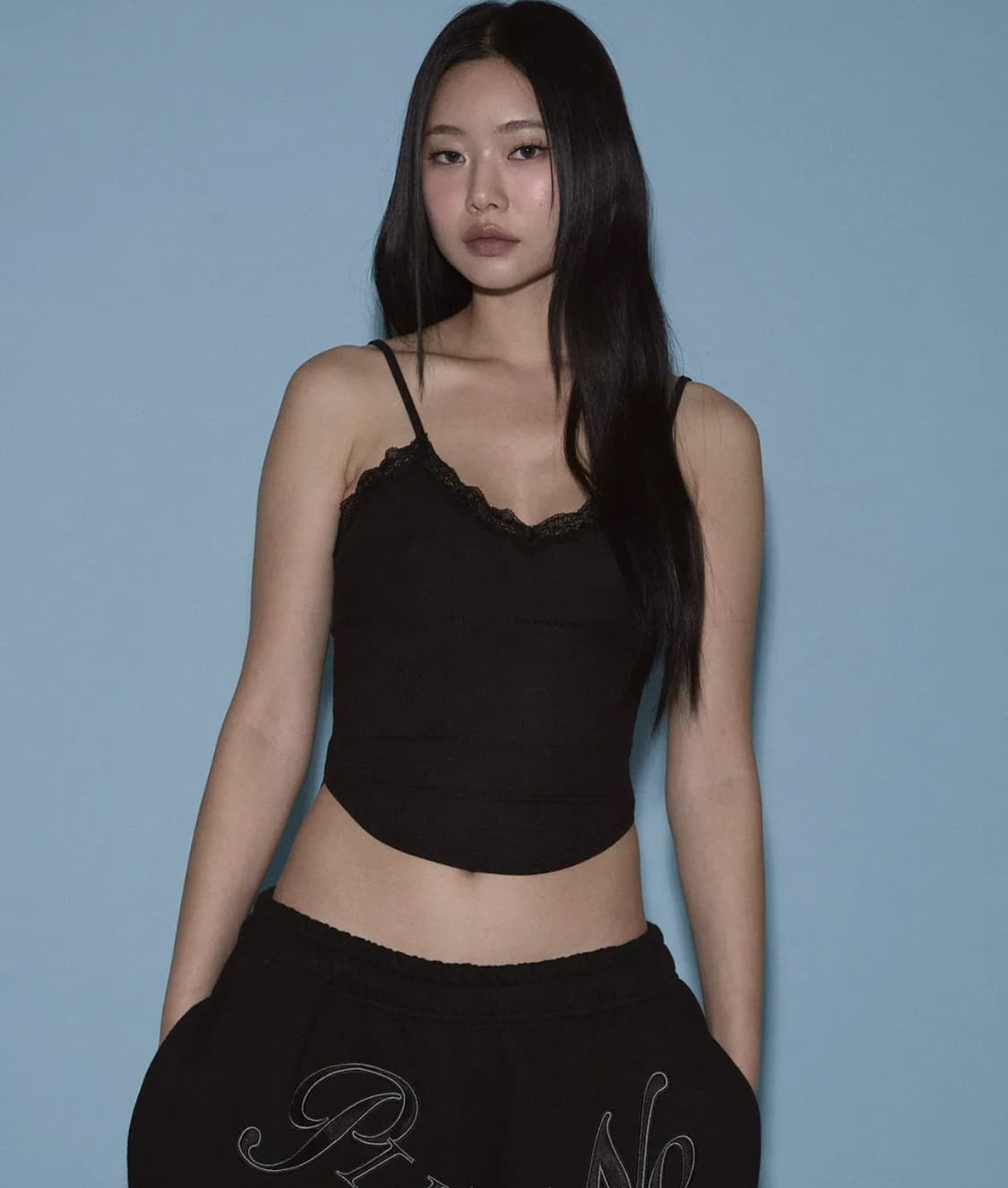 플리즈노팔로우 플로라 레이스 탑 블랙 상품이미지1