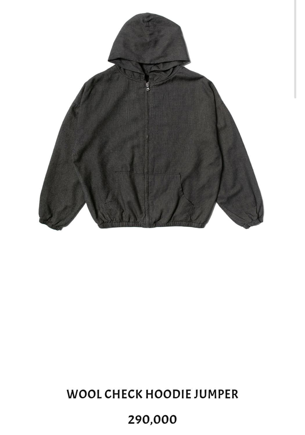 더 뤡코즈 울체크 후디 점퍼 1사이즈 상품이미지2