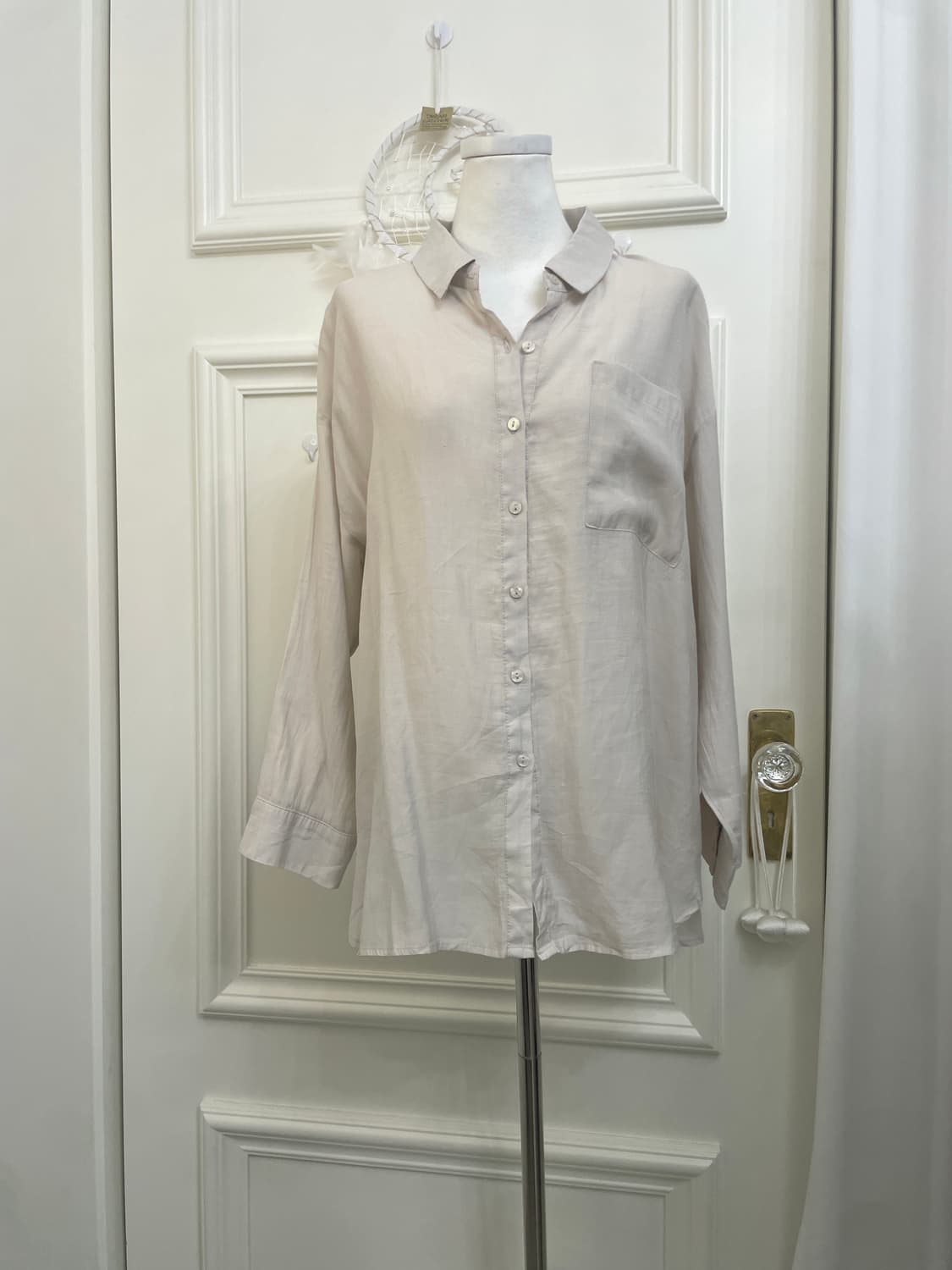 warm gray basic loose shirt(size-F) 상품이미지1