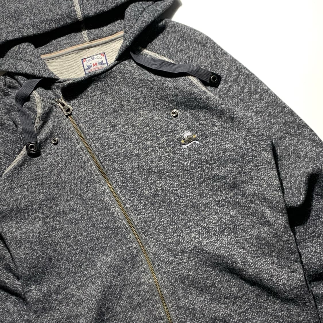 디젤 비대칭 사선 후드집업 상품이미지2