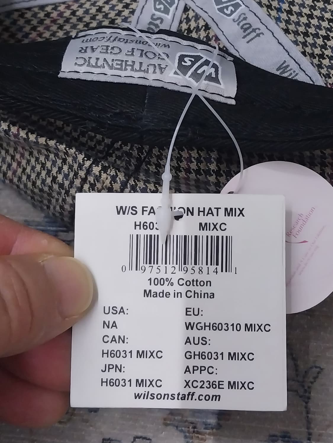 (새상품) 윌슨 골프 헤링본 체크 헌팅캡 모자 상품이미지8