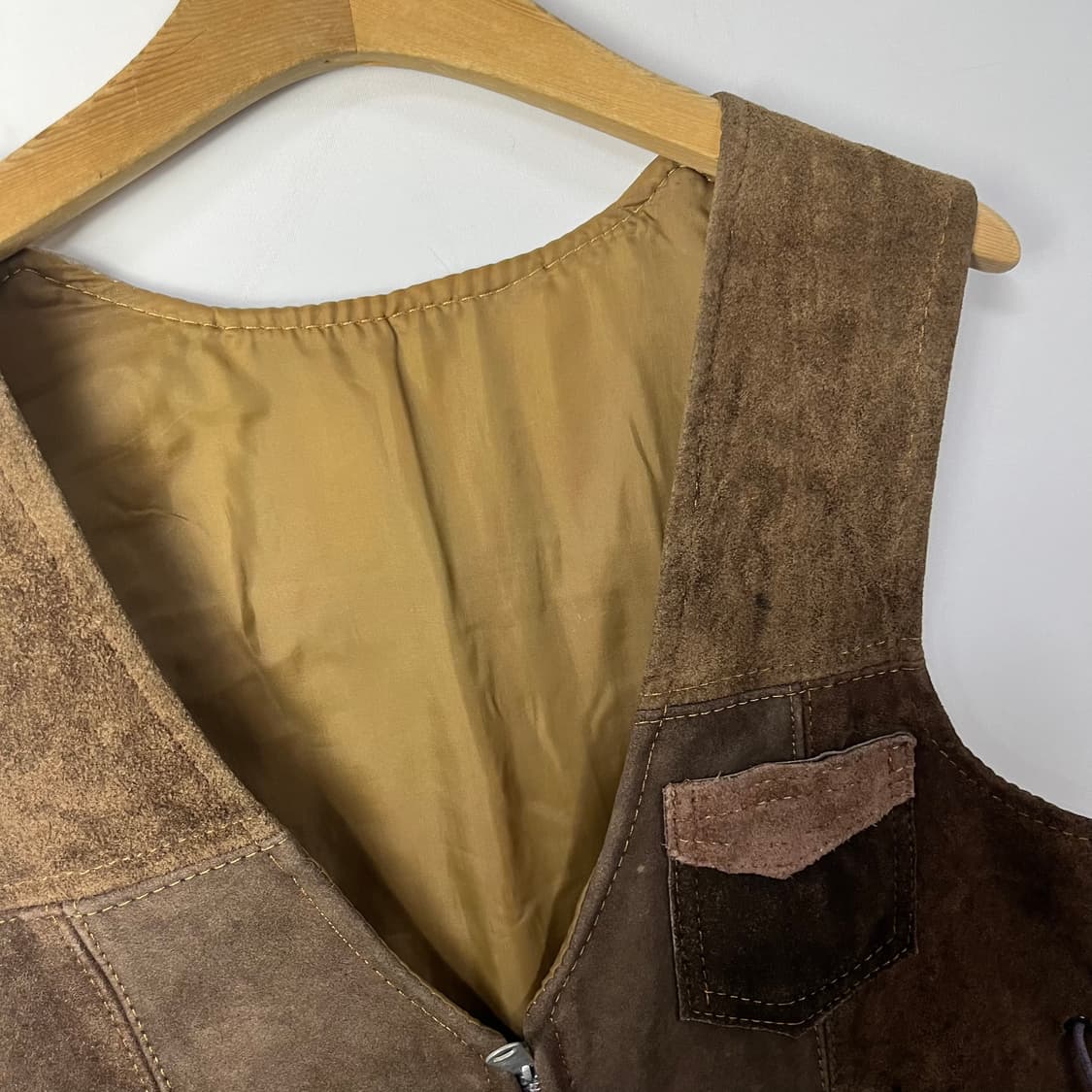 [JPN] 빈티지 패치워크 스웨이드 베스트 상품이미지3