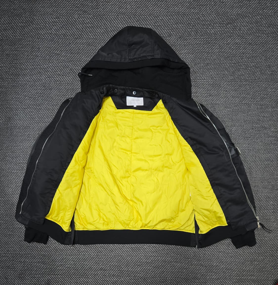 리버클래시 후드 MA-1 블루종 다운패딩 내장 후드 우븐믹스 미들 점퍼 상품이미지4