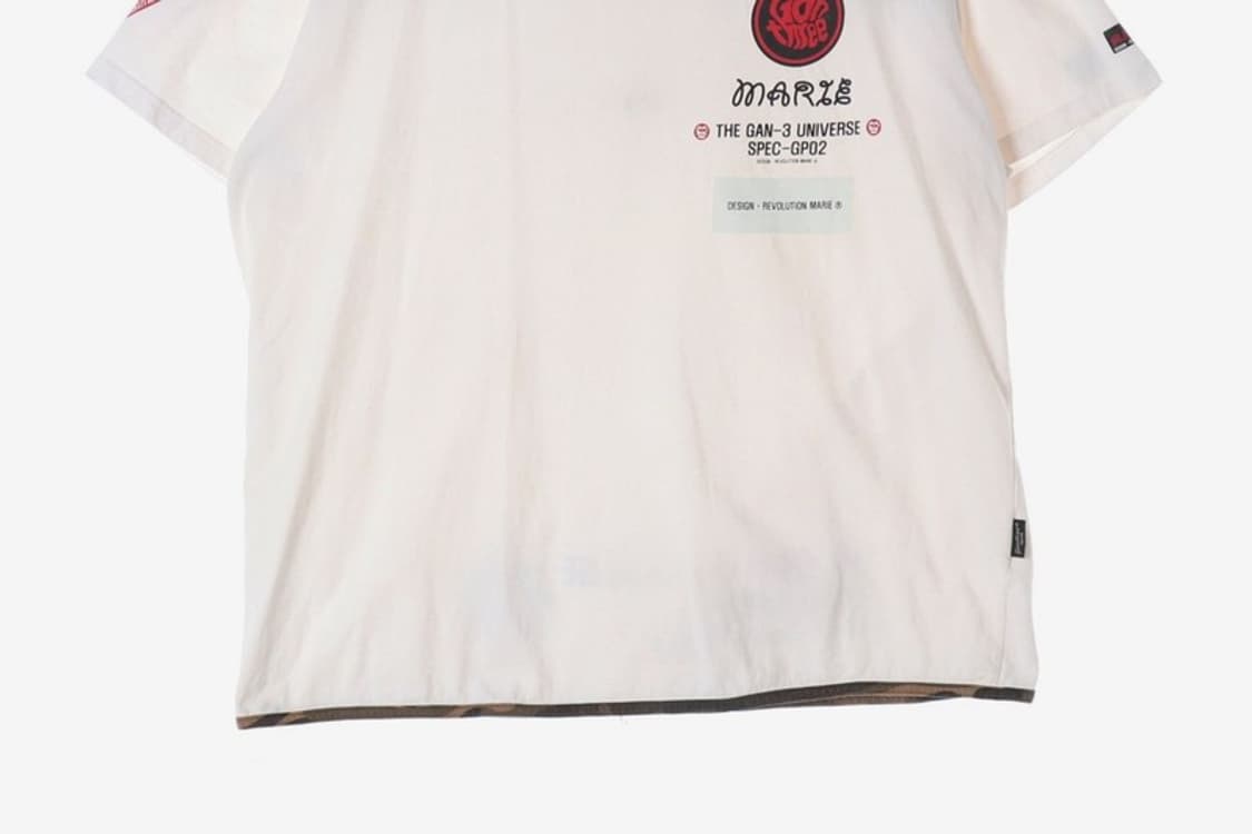 간쓰리 바이 마리 카모 숄더 그래픽 티셔츠 3XL 상품이미지4