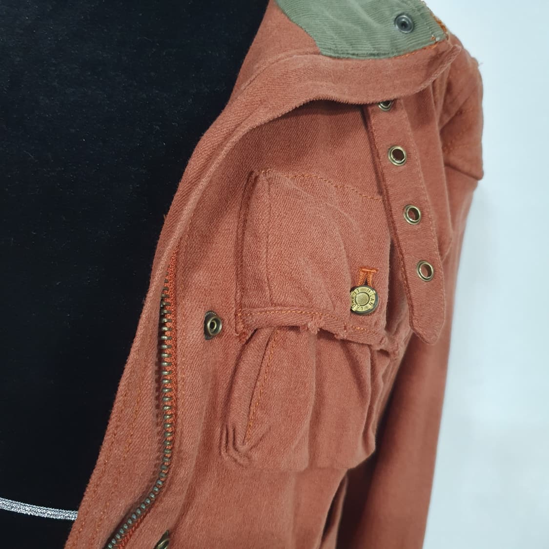 (77) 밀란로랭 브릭오렌지 빈티지 벨티드 야상 자켓 상품이미지9