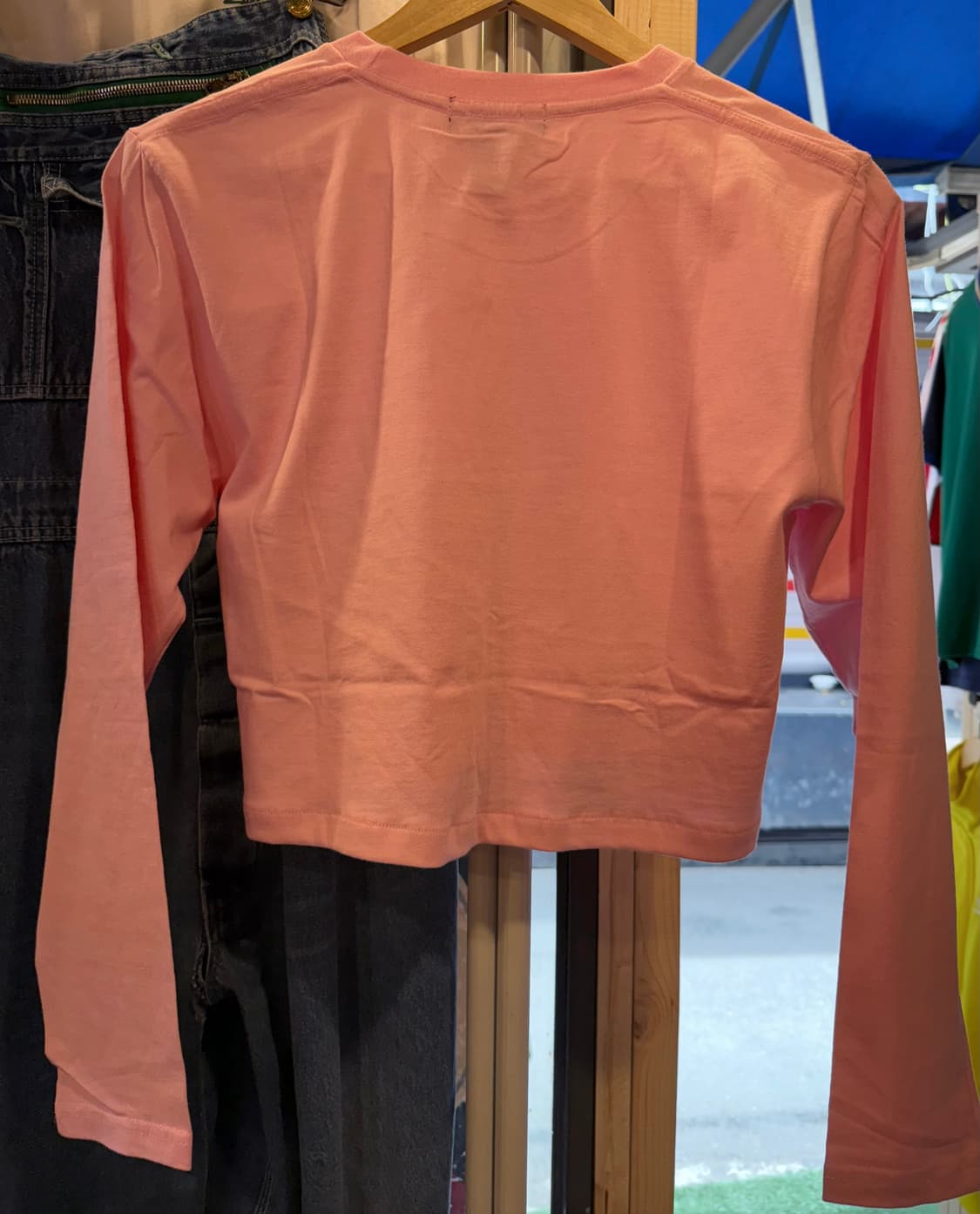 폴로 랄프로렌 연두포니 핑크 크롭 티셔츠 상품이미지4