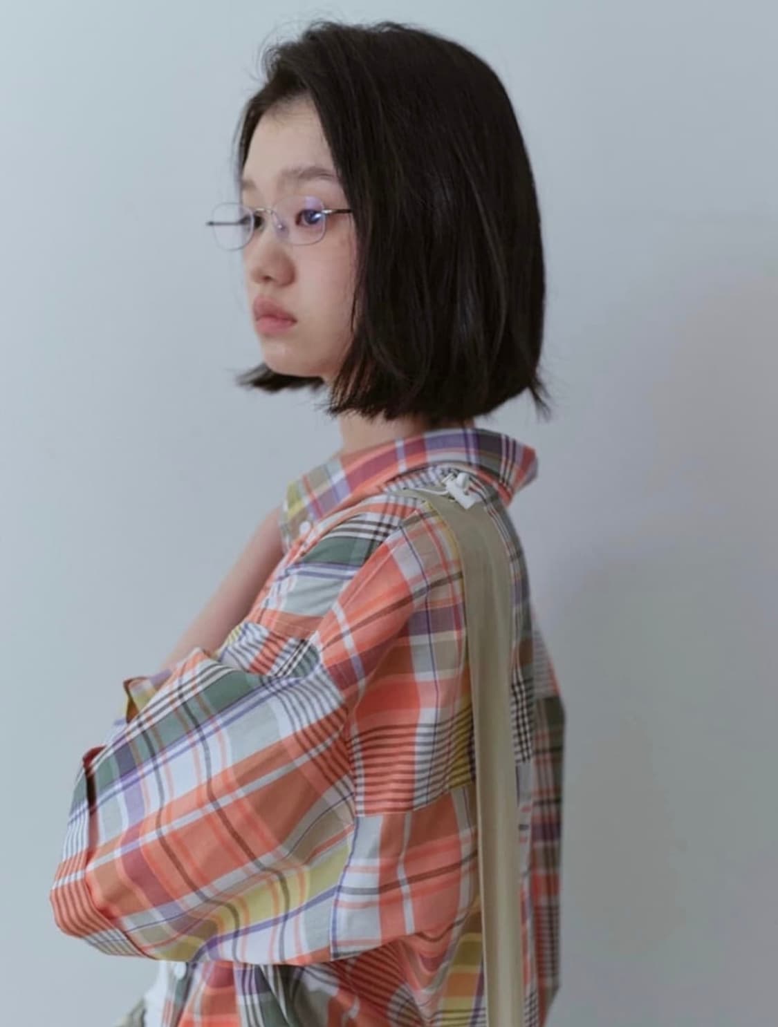 노컨텐츠 빅 체크 하프셔츠 상품이미지3