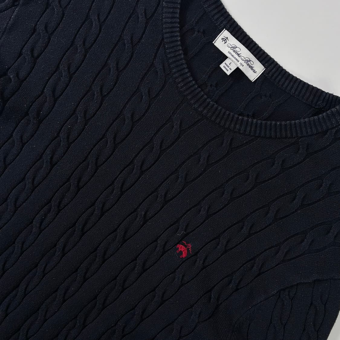 Brooks brothers  브룩스브라더스 코튼 셰틀랜드 꽈배기 니트 상품이미지3