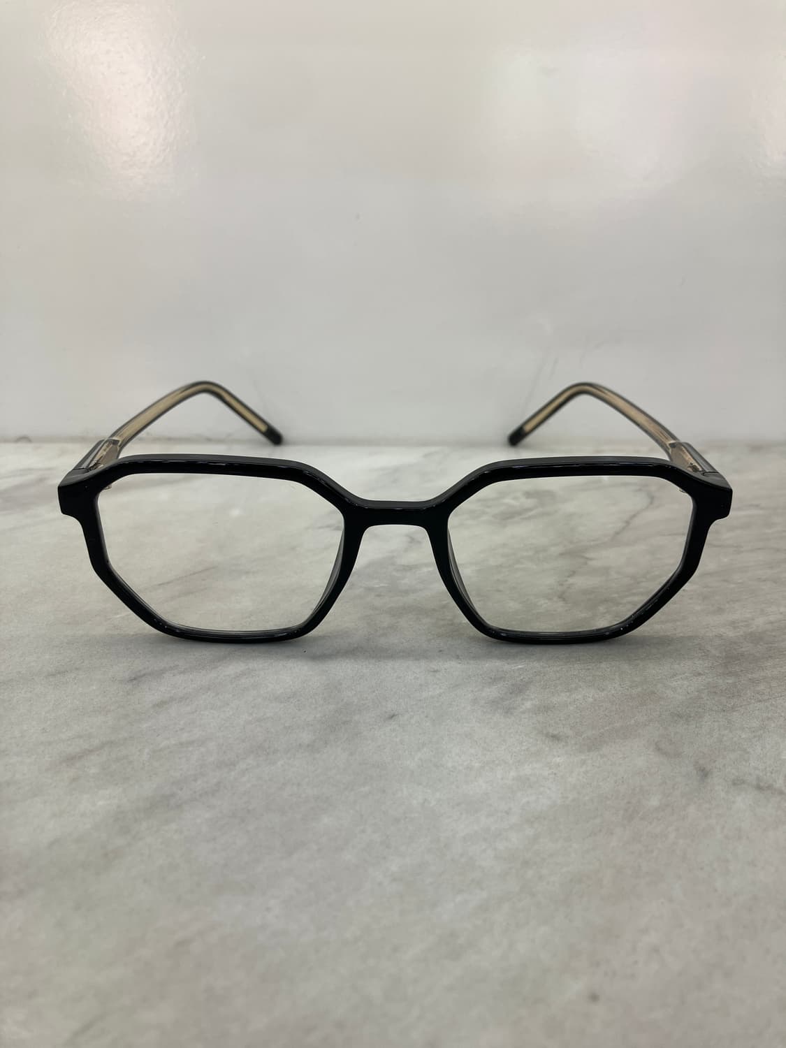 B66 HL 유광 블랙 팔각 뿔테 안경5534 상품이미지6