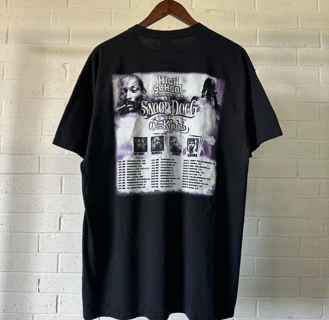 Snoop Dogg X Wiz Khalifa 투어 티셔츠 XL 상품이미지4