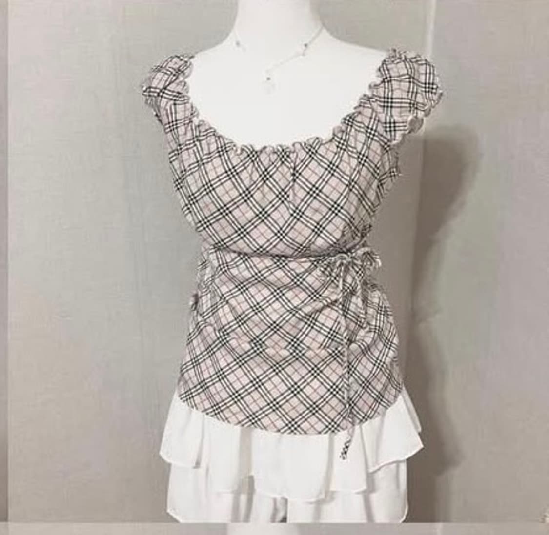 버버리 블루라벨 노바 체크 블라우스 상품이미지5
