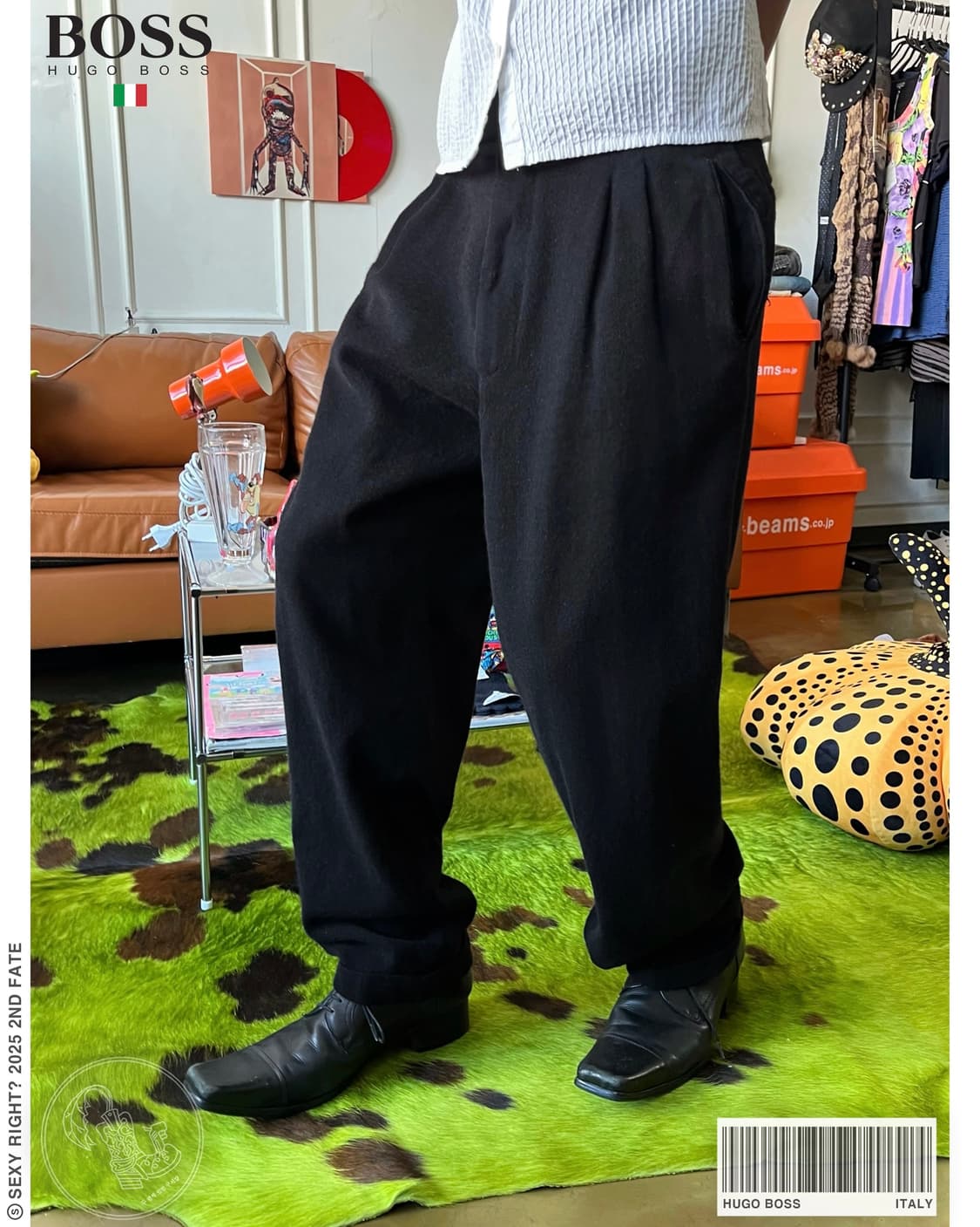 Hugo Boss 2004fw Wide Tapered Wool Pants 상품이미지1