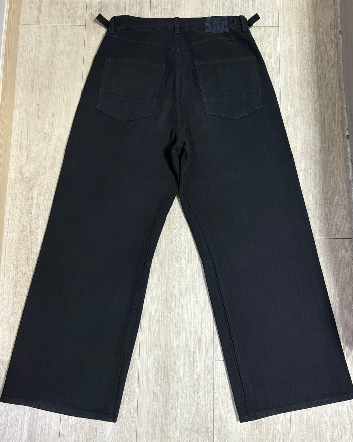 [3]폴리테루 고시마 팬츠 스트라이프 블랙 상품이미지3