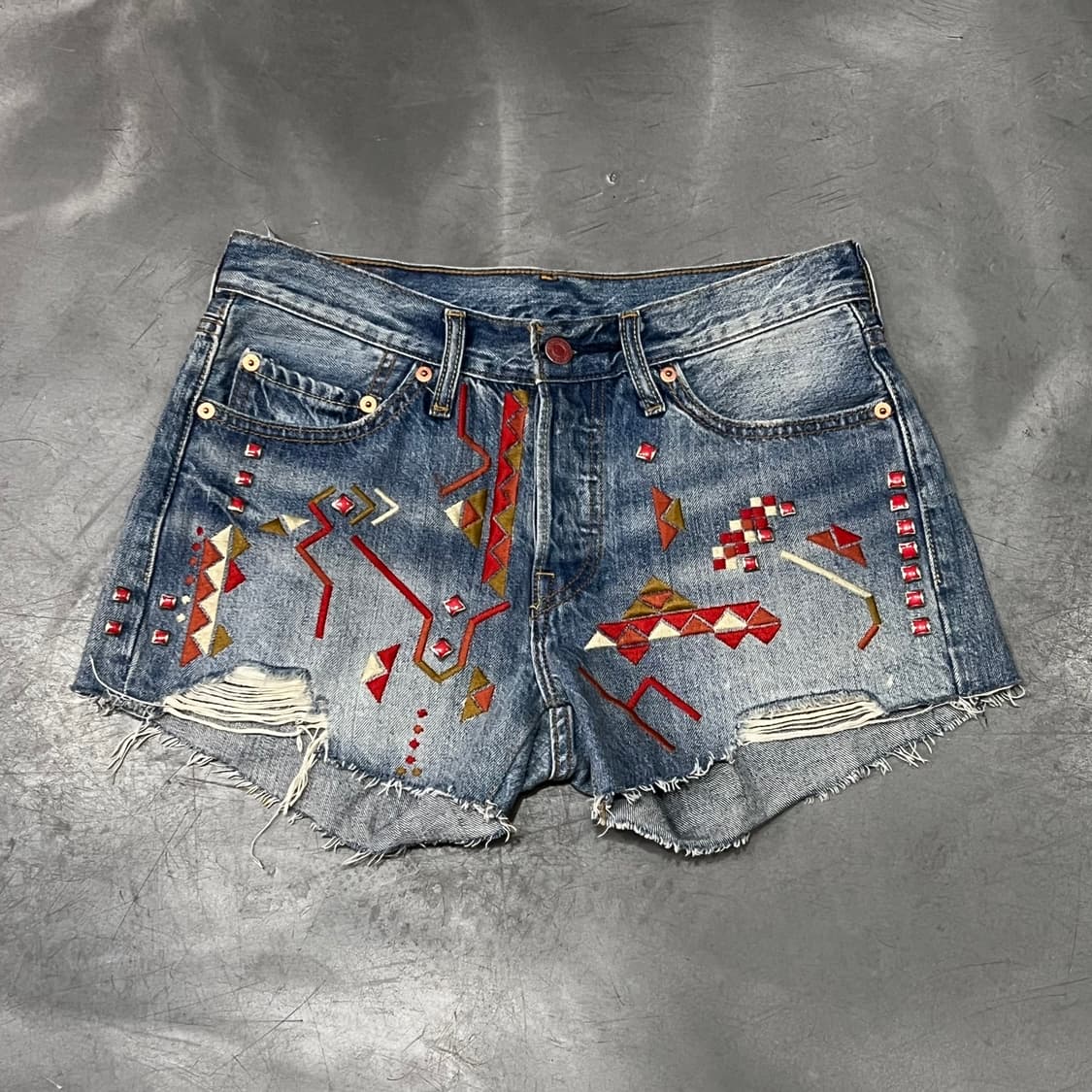  리바이스 웨스턴 스터드 데님 쇼츠 y15231 상품이미지1