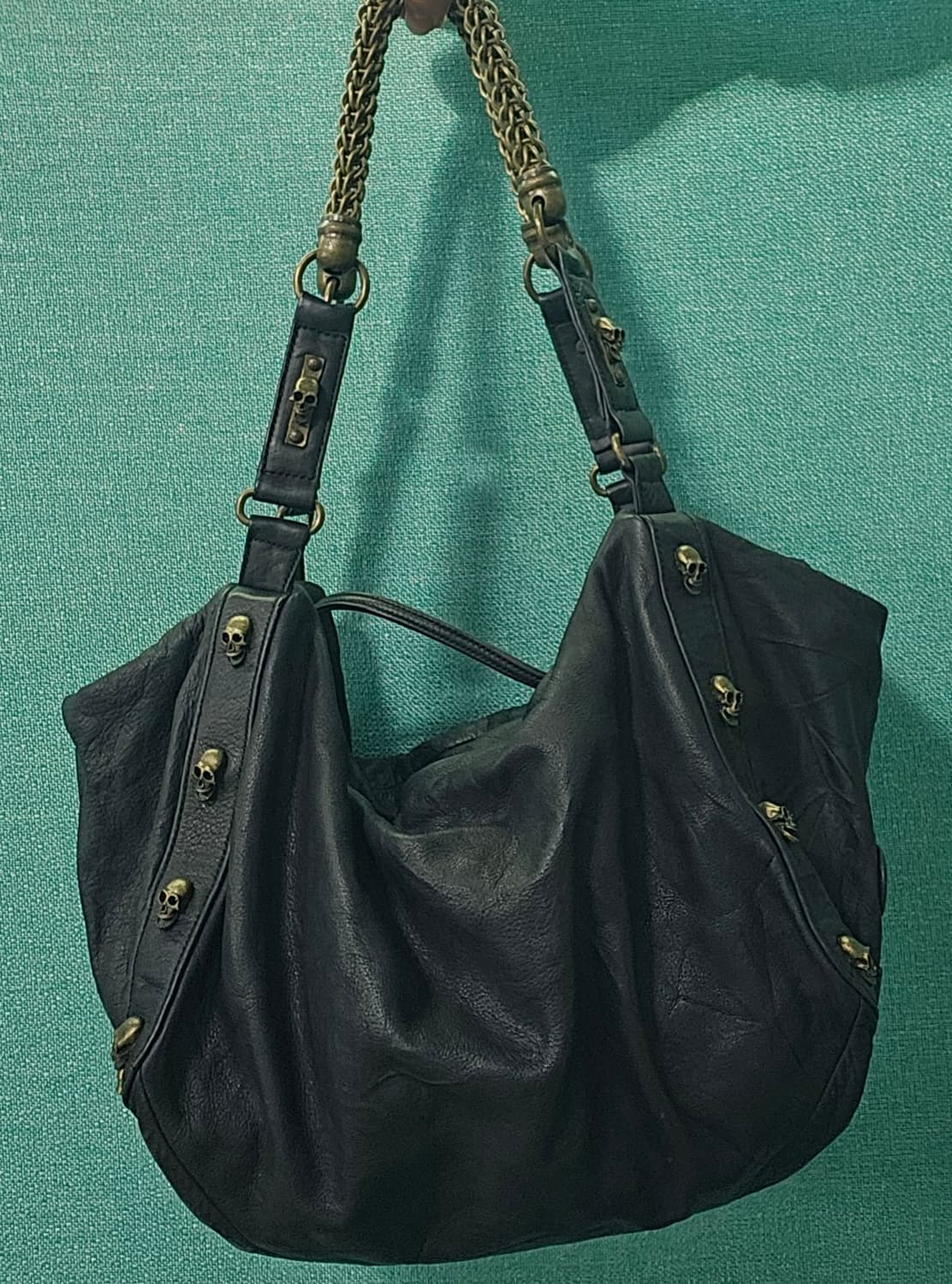 토마스와일드 해골장식  가죽가방 상품이미지2