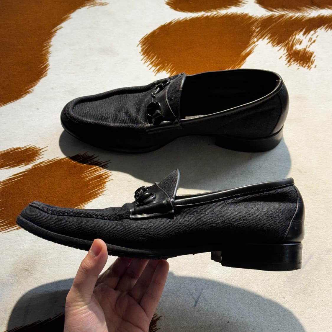 GUCCI 구찌 자카드 홀스빗 로퍼 42 (270) 상품이미지10