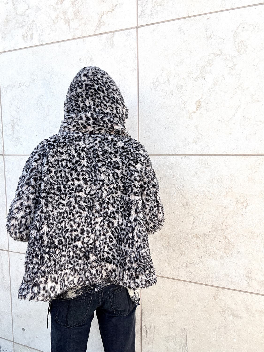 [BACKS] Leopard Fur Hoodie Jacket 상품이미지2