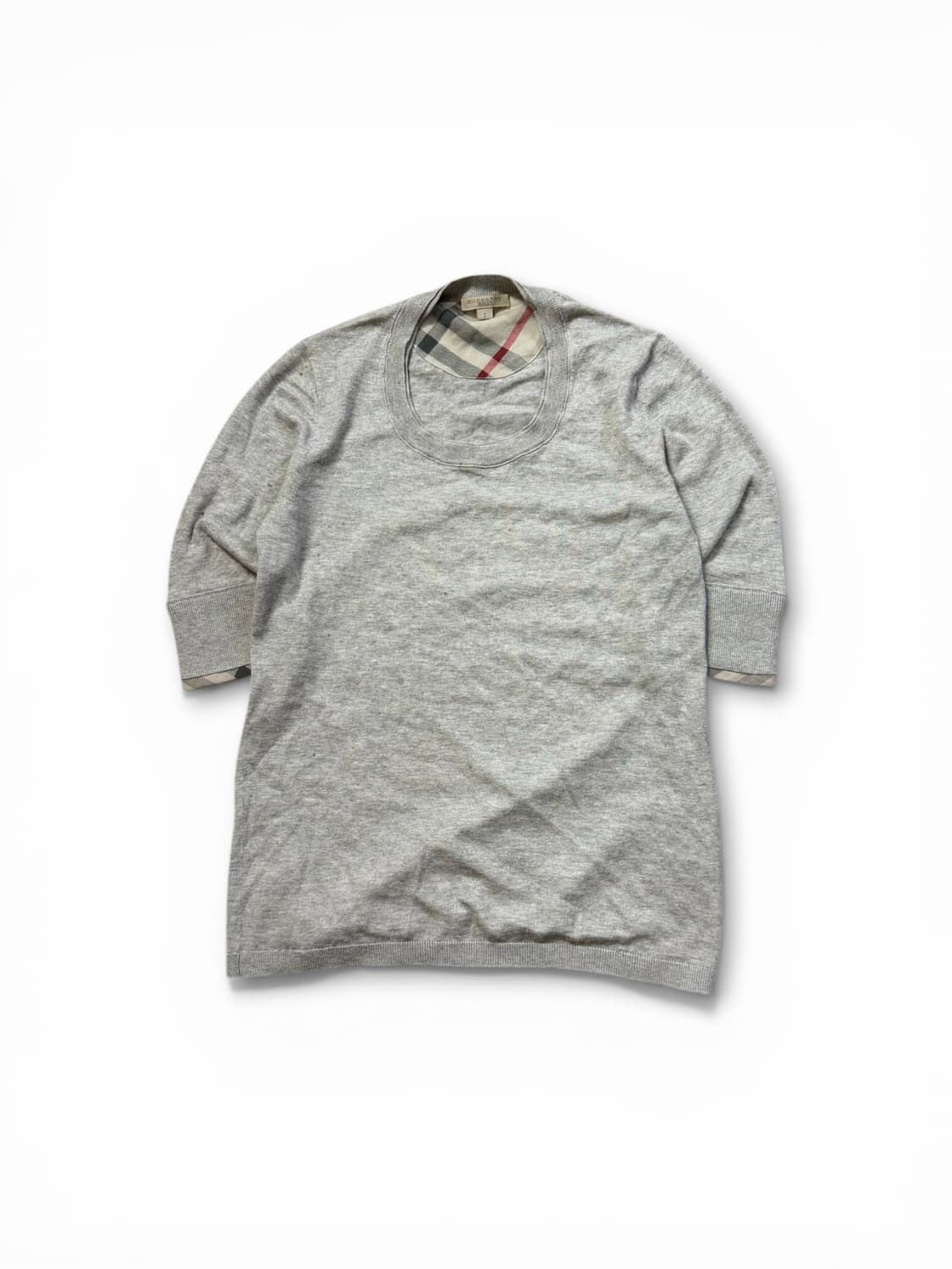 버버리 노바체크 캐시미어 7부 니트 상품이미지1