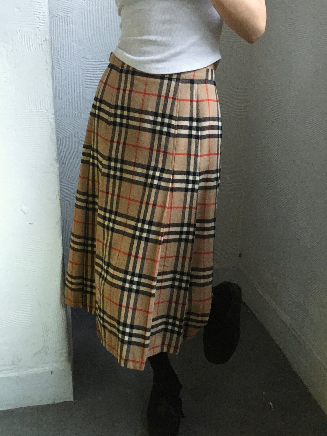 Burberrys 버버리 노바체크 플리츠 울 미디 스커트 상품이미지2