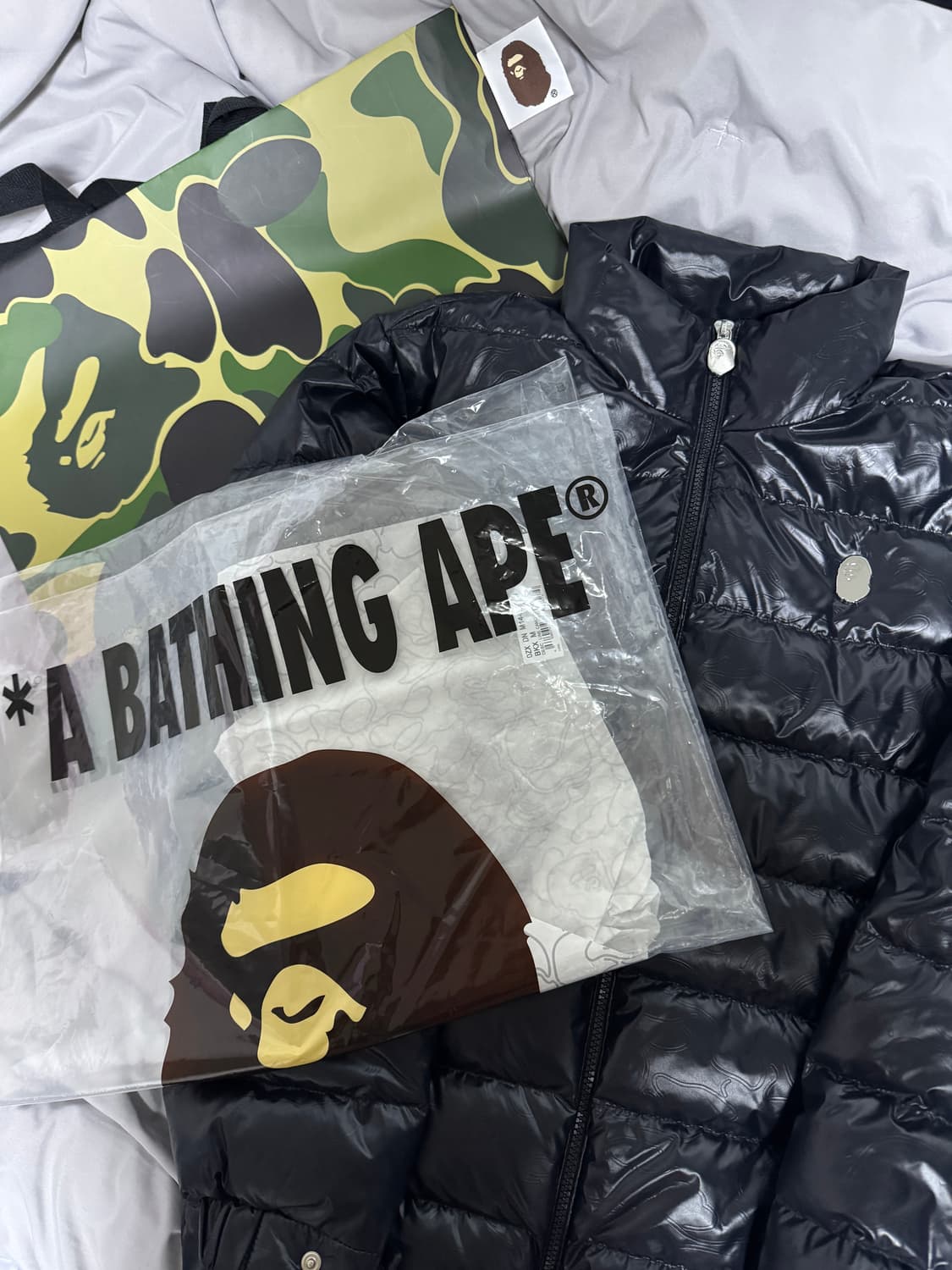 [M] 베이프 라인 카모 디보스 경량패딩 상품이미지2