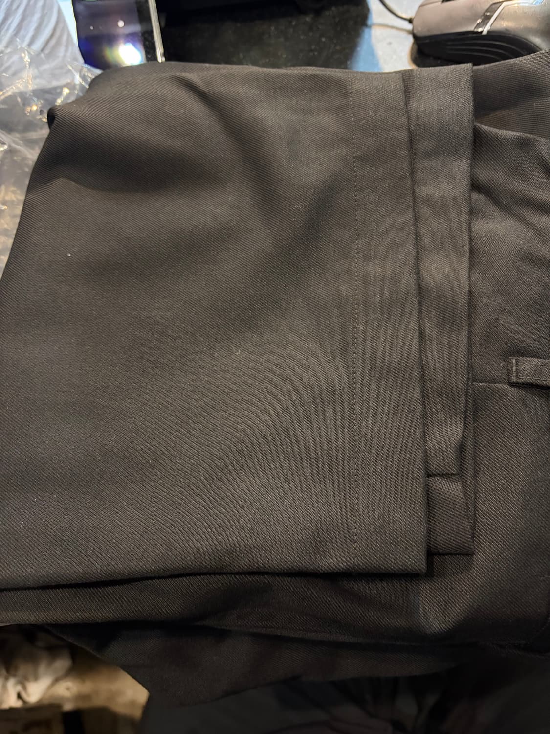 스투시 볼륨 플리츠 트라우저 팬츠 블랙 31 상품이미지5