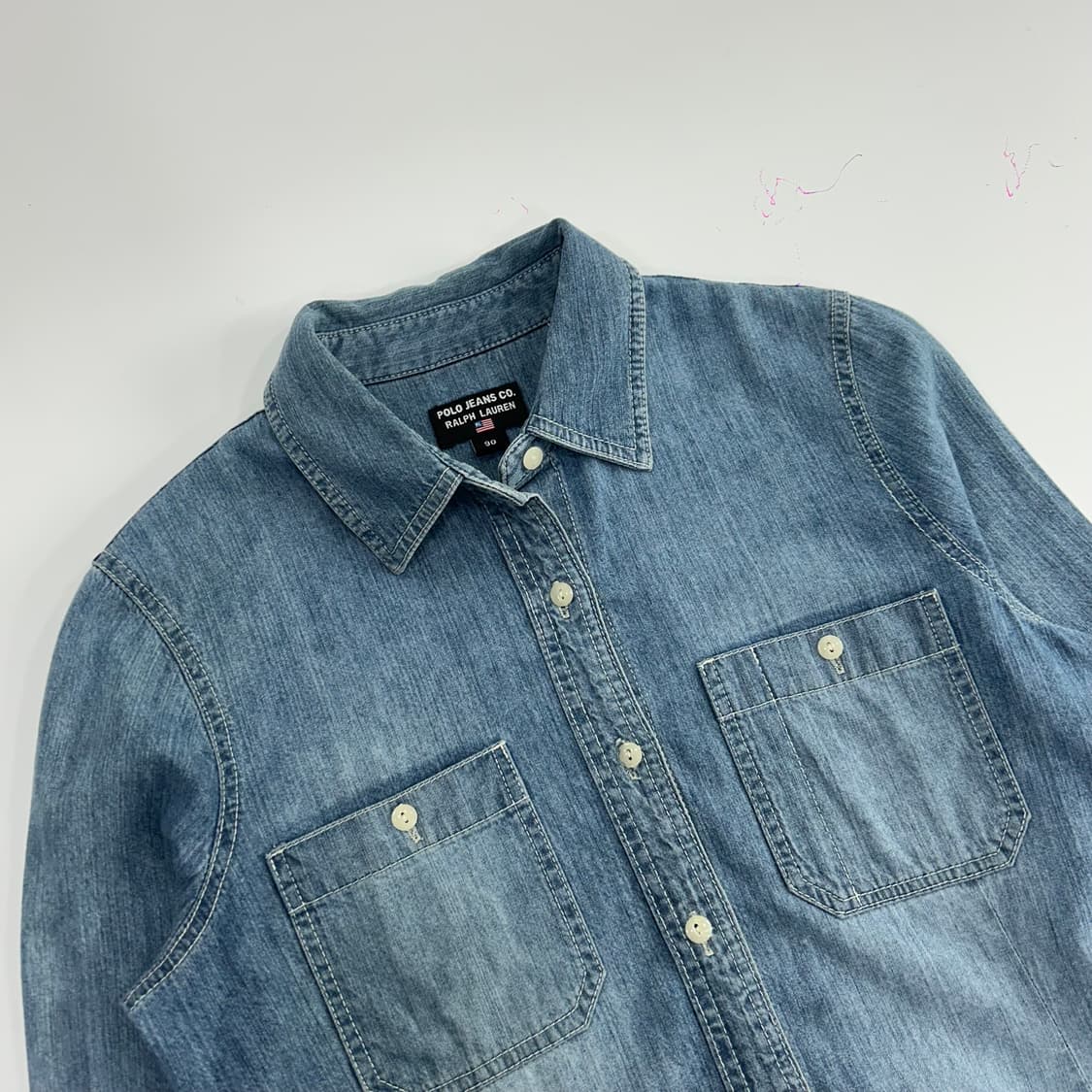 Polo 폴로 진스 투포켓 데님 셔츠 상품이미지4