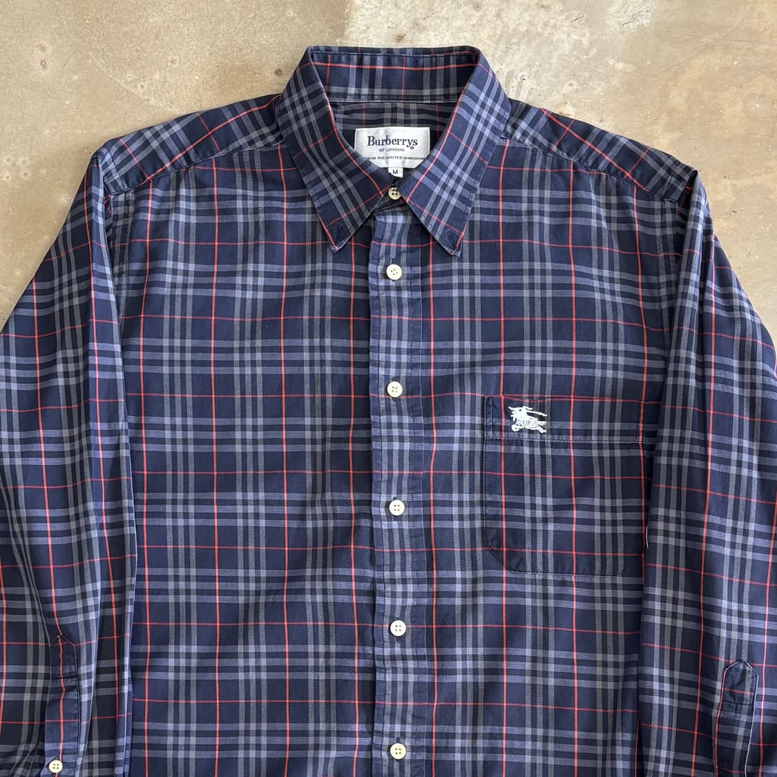 M 버버리 네이비 체크셔츠 상품이미지1
