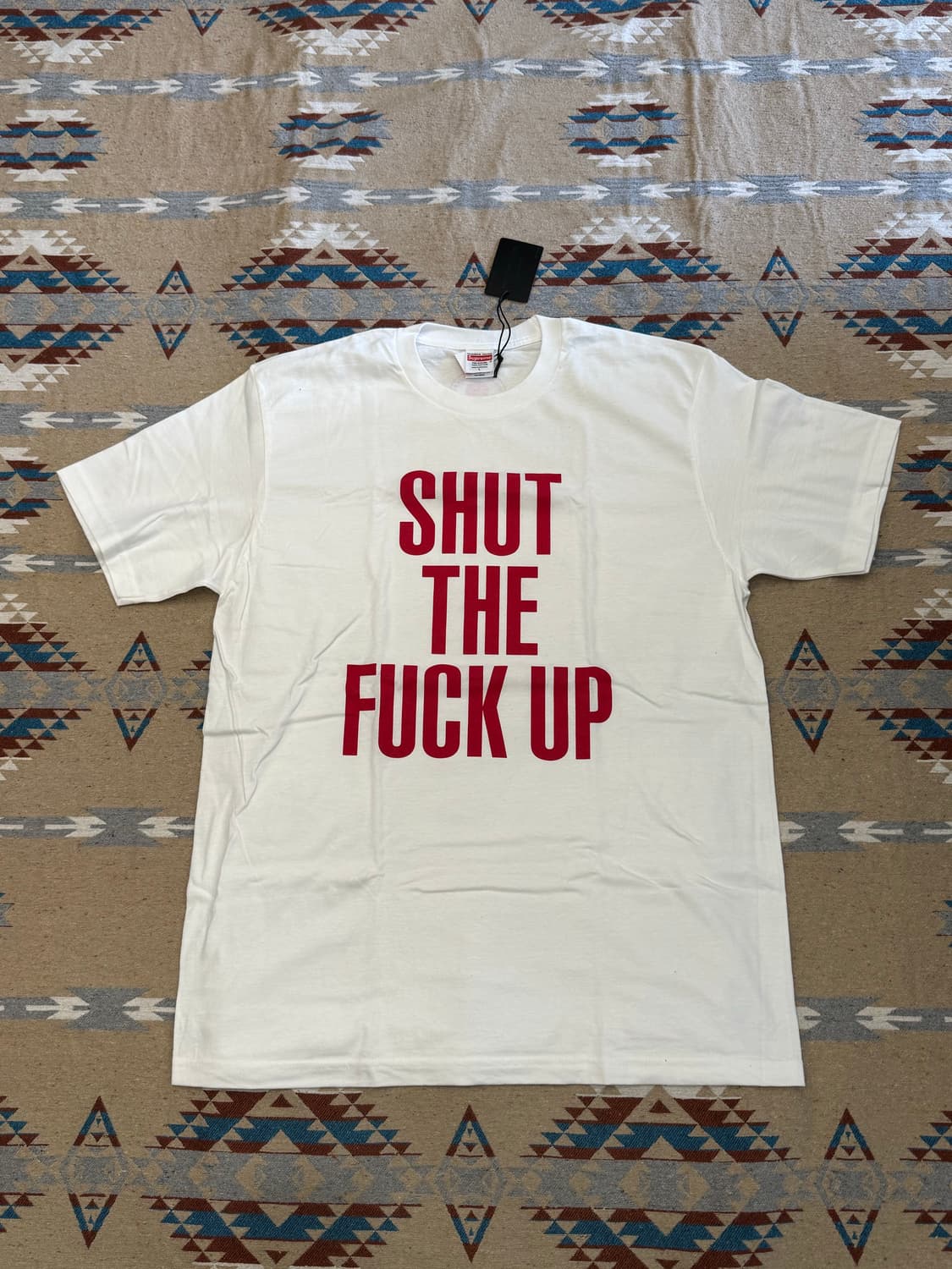 [L] 슈프림 x 넘버 나인 셧 업 티셔츠 화이트 - 25FW 상품이미지2