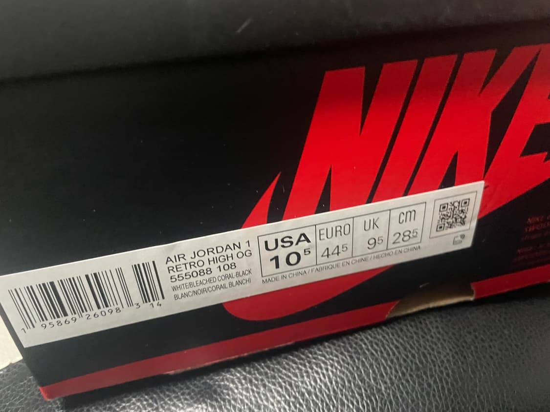 나이키 조던 1 하이 블리치드 코랄 280 [나코탭] 상품이미지3