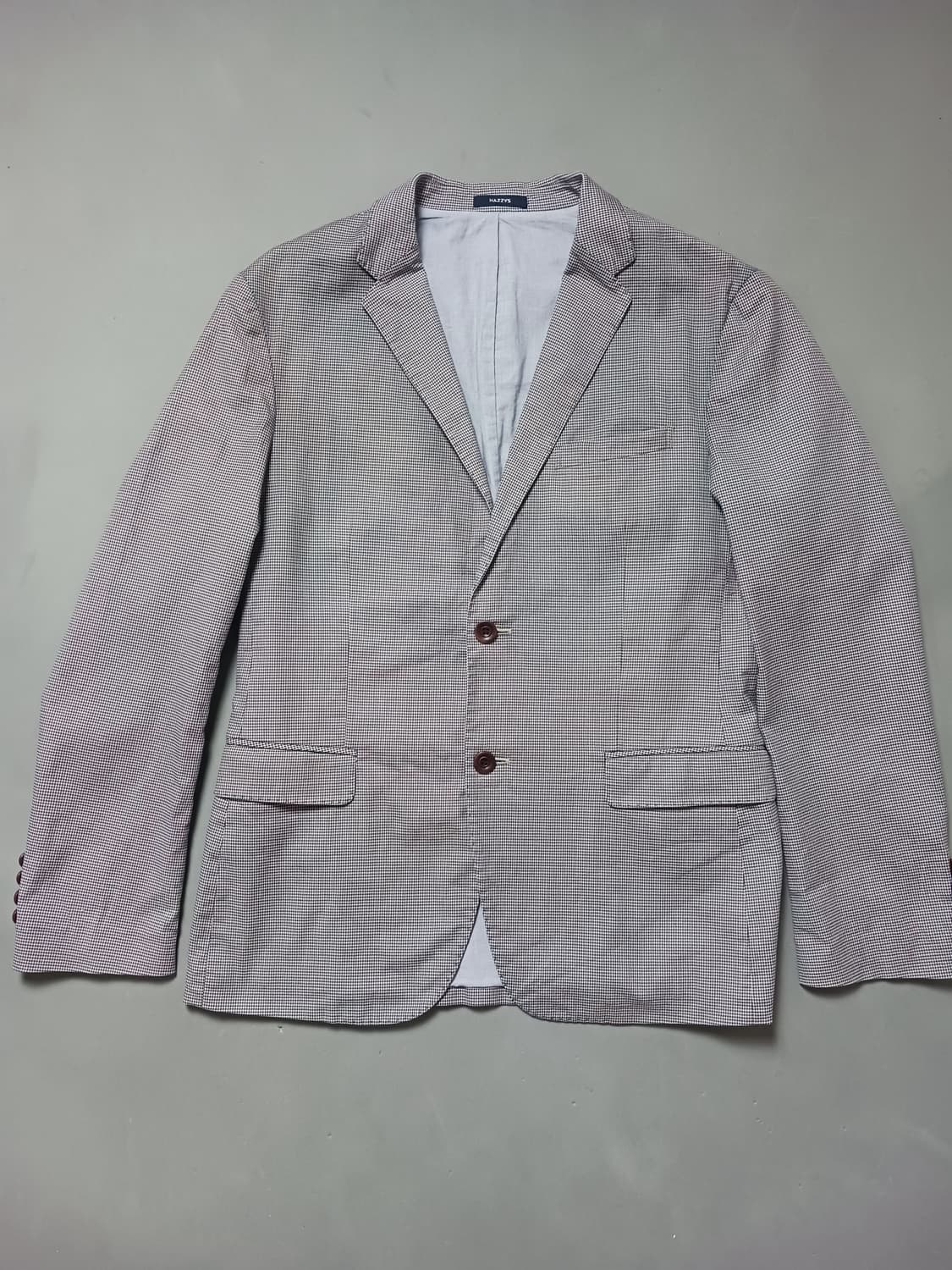 [100] 헤지스 빈티지 잔체크 슬림핏 블레이저 자켓 상품이미지1