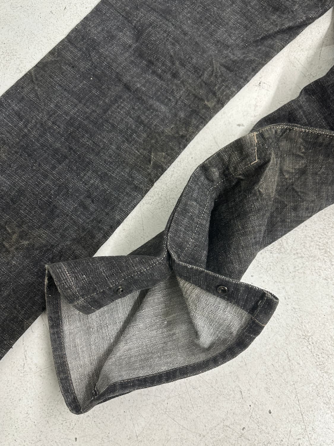 l7 real hip 레더 패치 플레어 데님 팬츠 상품이미지4