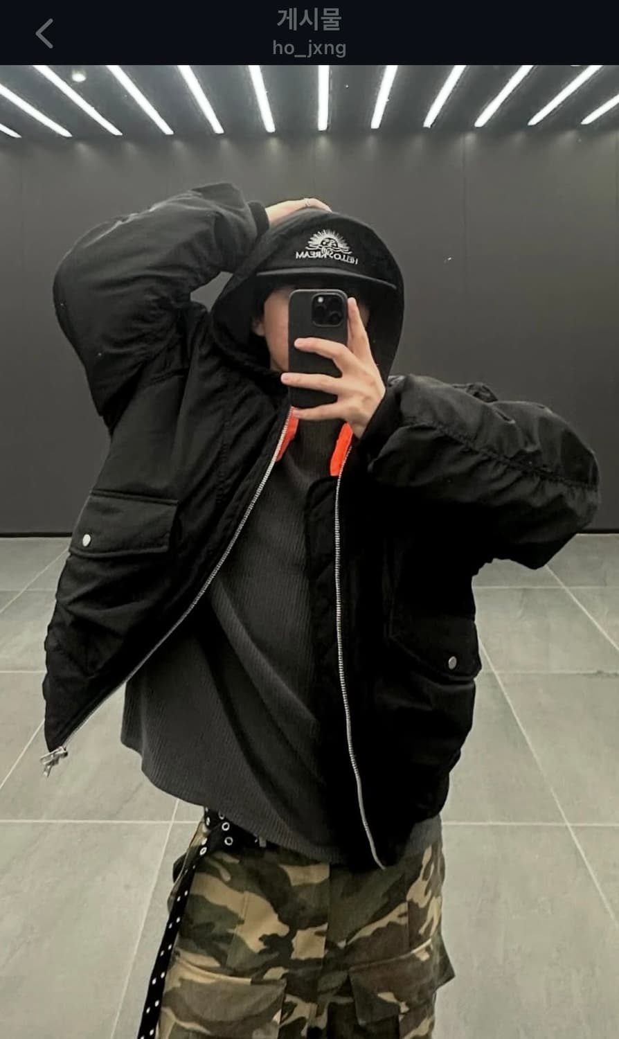 로어링라드 후드 셔링 MA-1 블랙 봄버 품절상품 상품이미지5