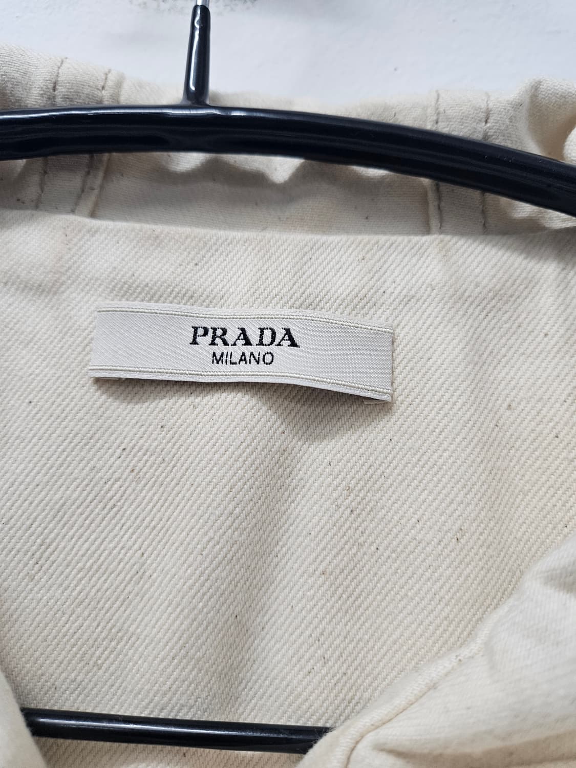 프라다 헤비코튼 후드베스트 아이보리 상품이미지4