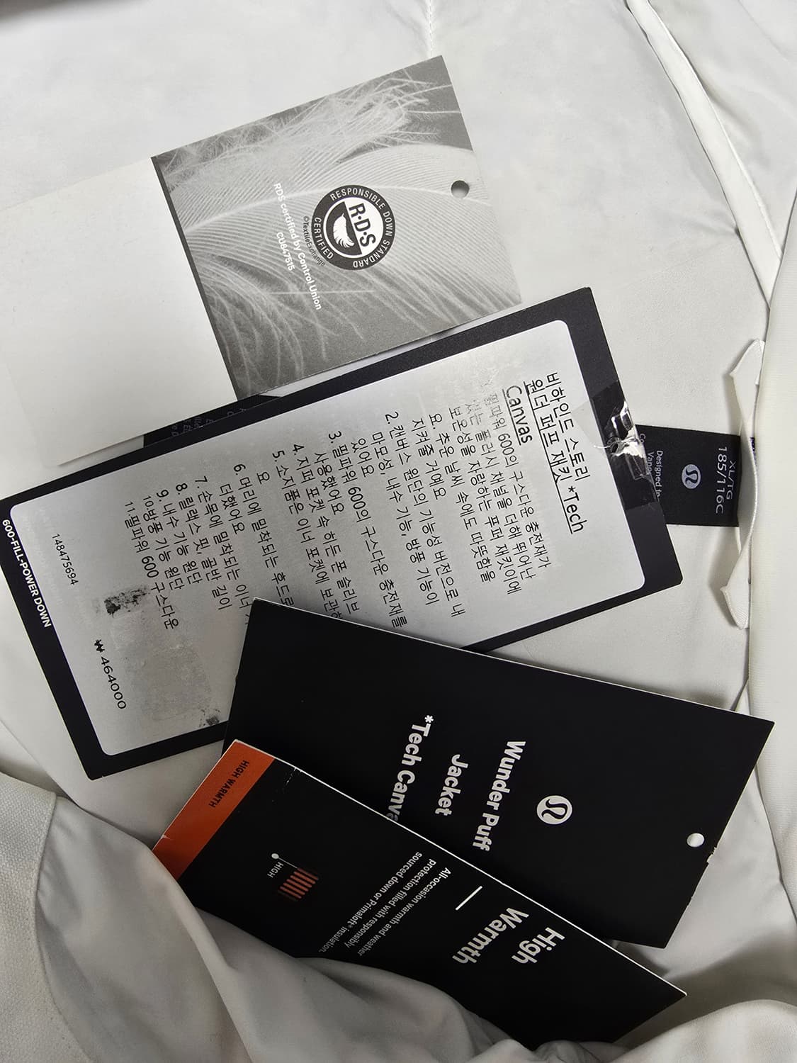 룰루레몬 원더퍼프 자켓 XL [새제품] 상품이미지9