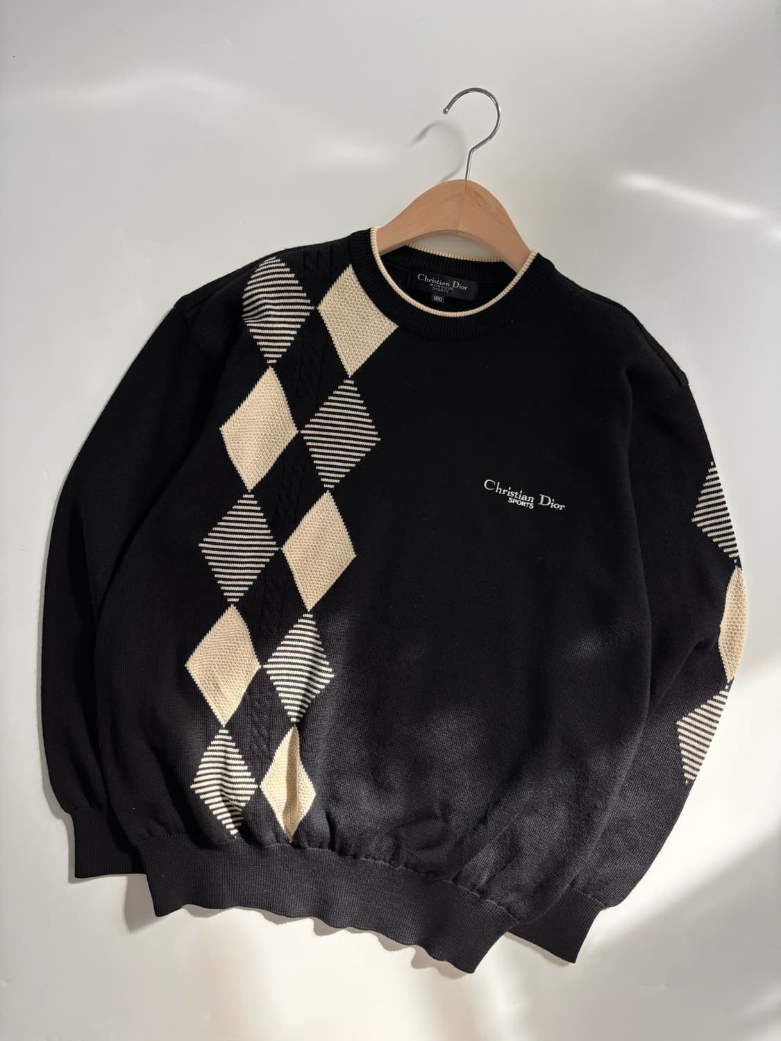 Dior 크리스챤 디올 무슈 아가일 패턴 울 로고 니트 상품이미지5