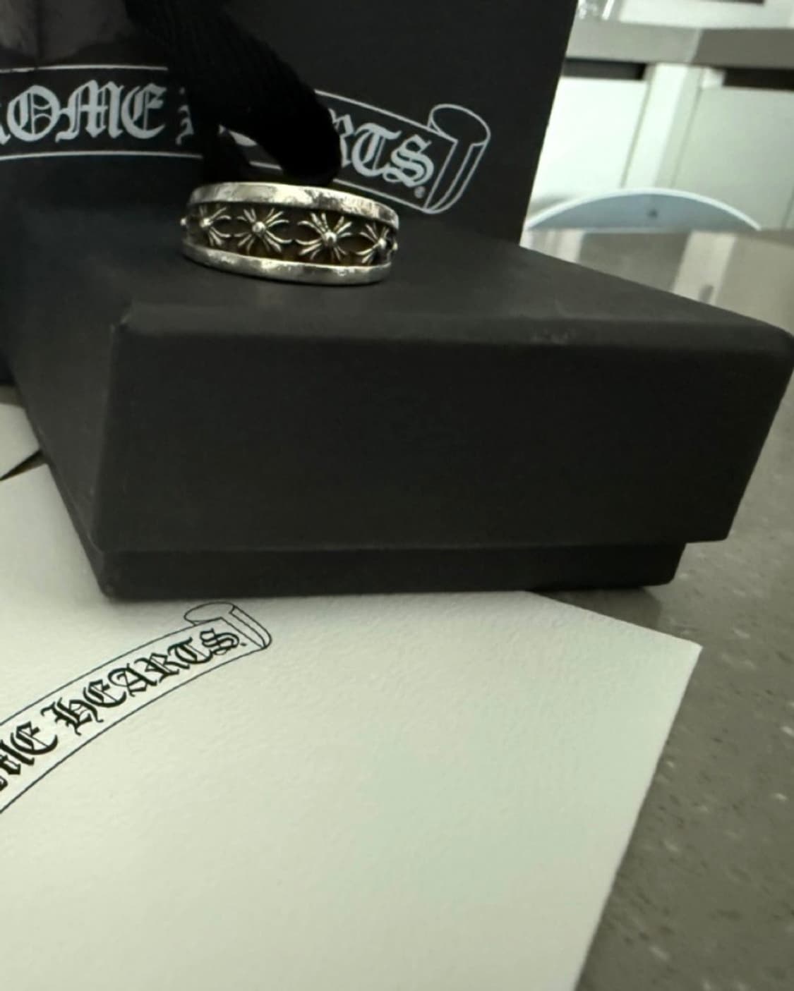 크롬하츠 플로랄 크로스 반지 상품이미지1