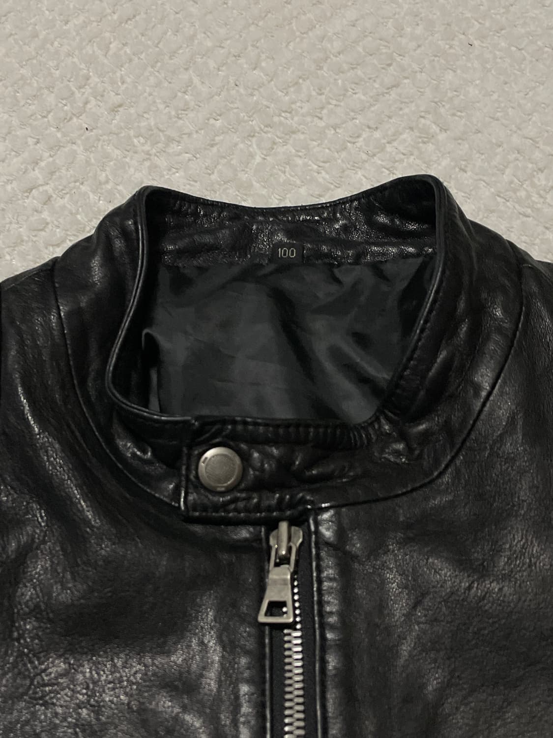 광희시장 웨스턴 무드 램스킨 양가죽 바이커 레더 자켓 상품이미지5