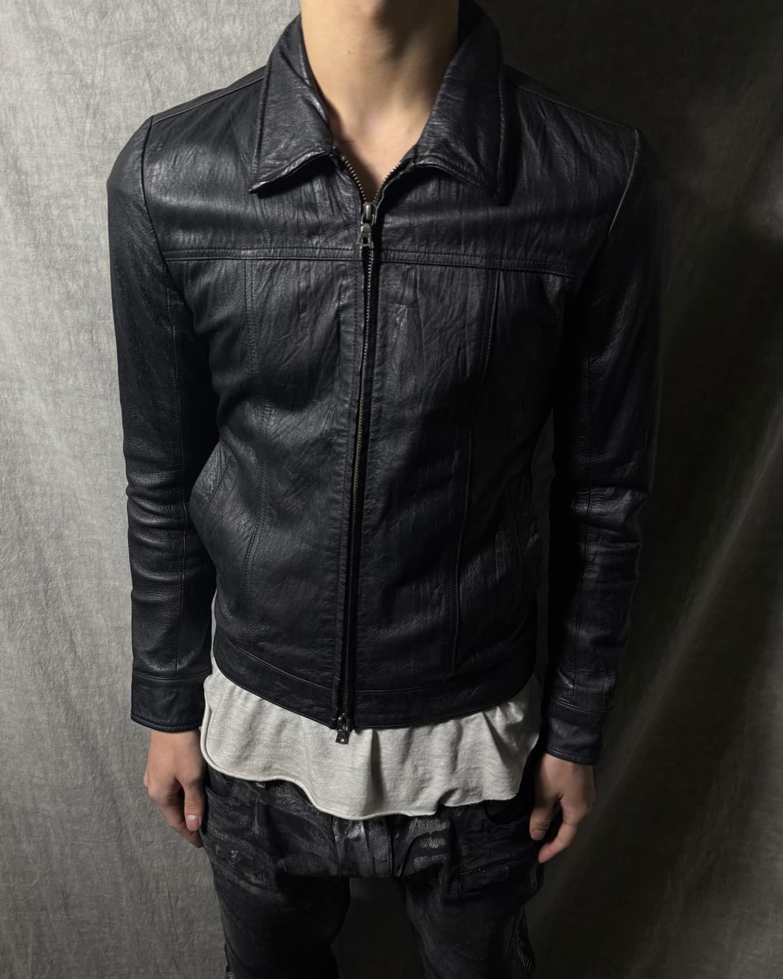 No ID Leather Jacket  상품이미지1