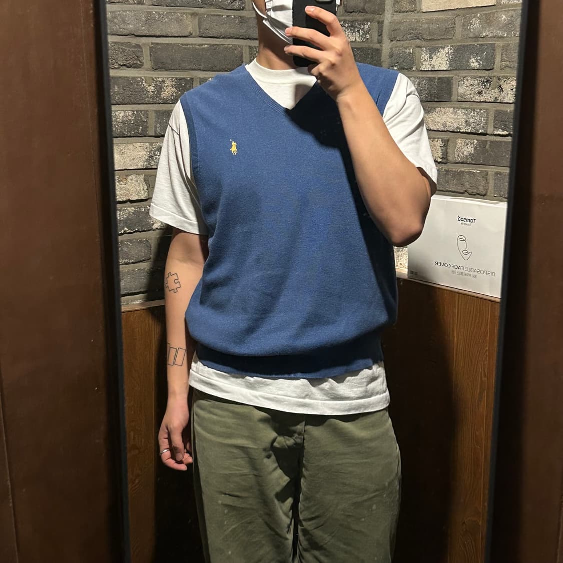 L) 폴로 랄프로렌 코튼 니트 조끼 베스트 상품이미지8