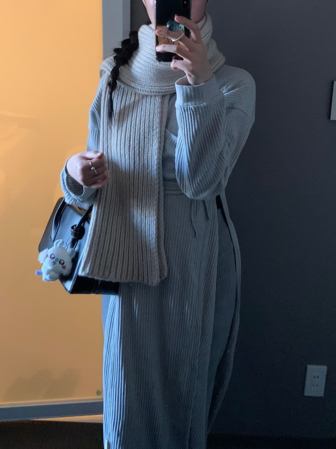 베이스레인지 목도리 스카프 sur sand (아이보리 색상) 상품이미지4