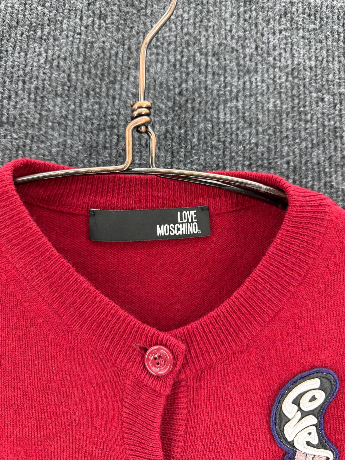 레더패치 울가디건 상품이미지4