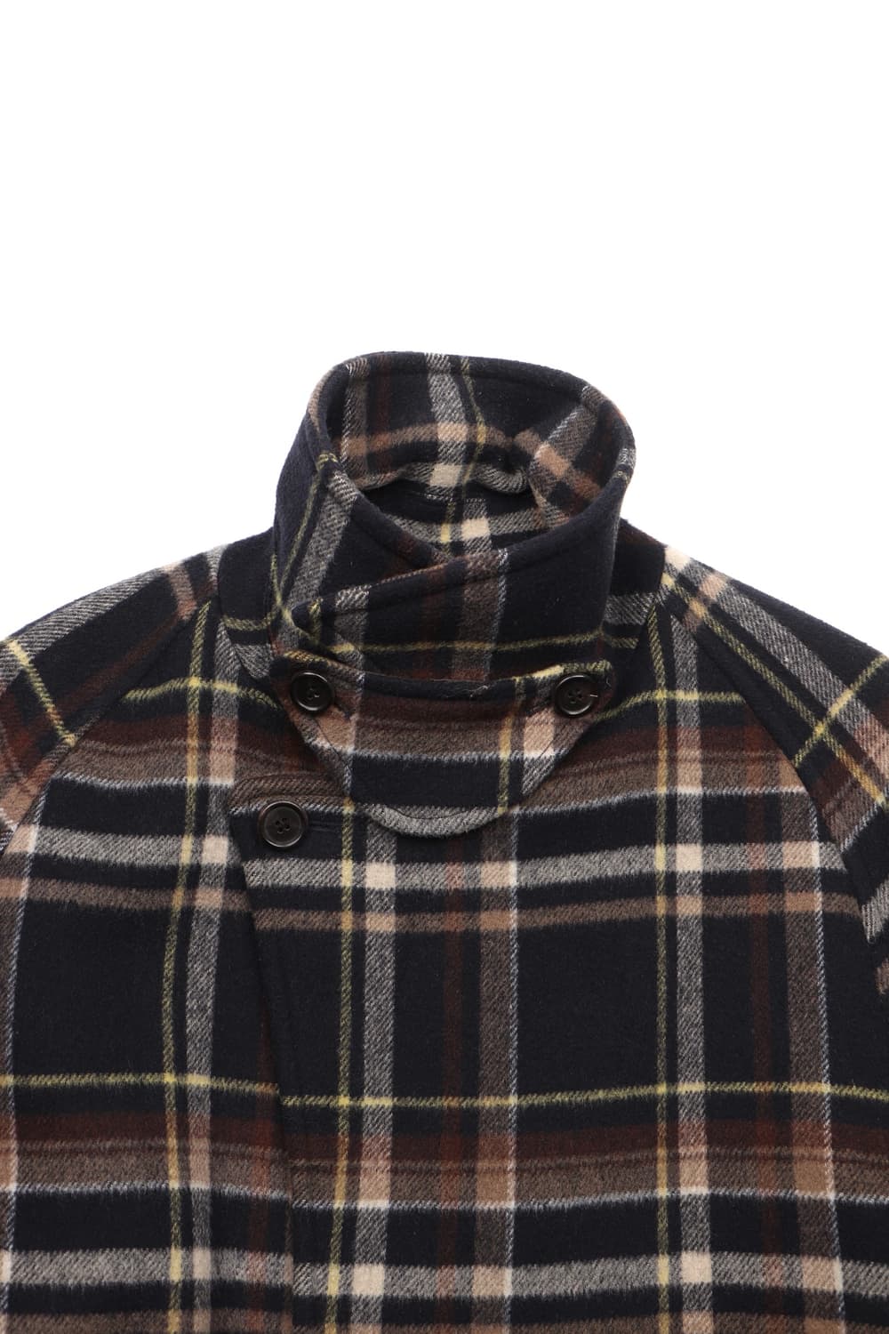 Shirter 벨티드 울 체크 코트 체크 네이비 상품이미지3