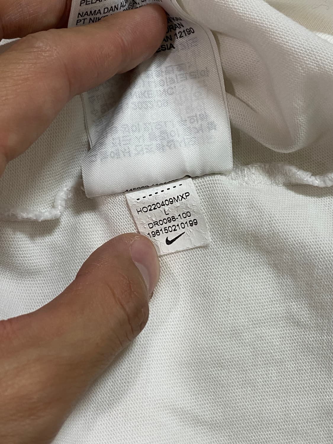 피스마이너스원 피마원 나이키 롱슬리브 화이트 L 상품이미지8