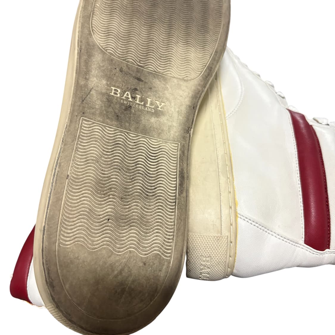 bally 발리 화이트 레더 하이탑 스니커즈 11 280-290 부츠 상품이미지7