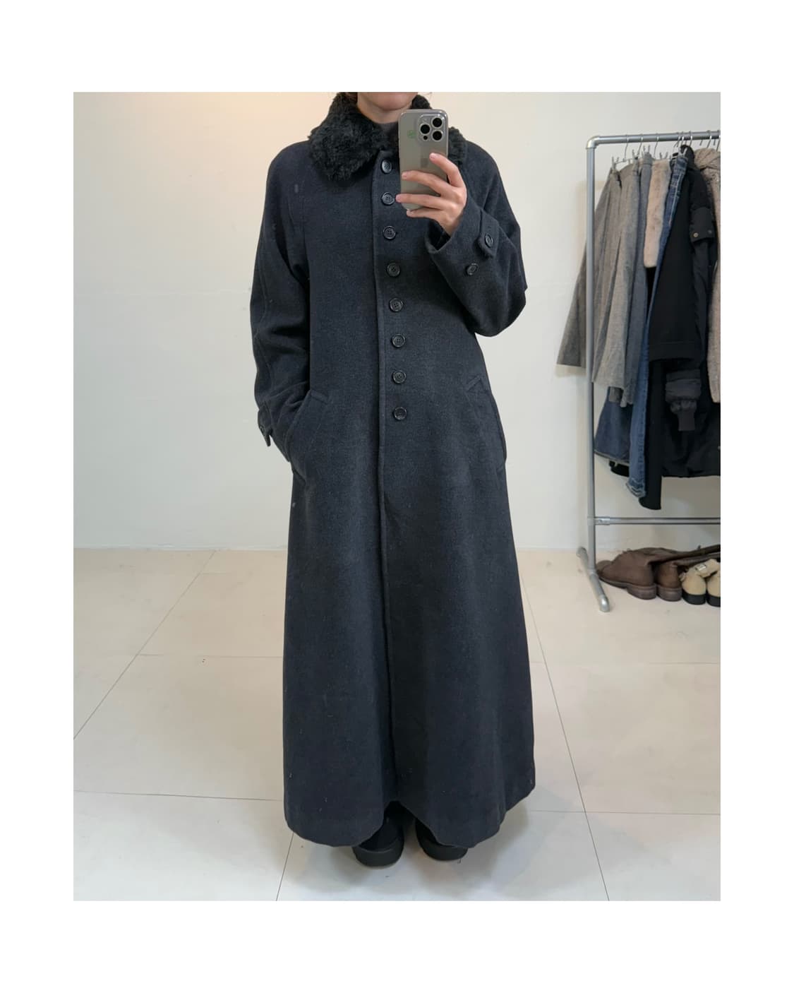 빈티지 맥시 울 코트 상품이미지4