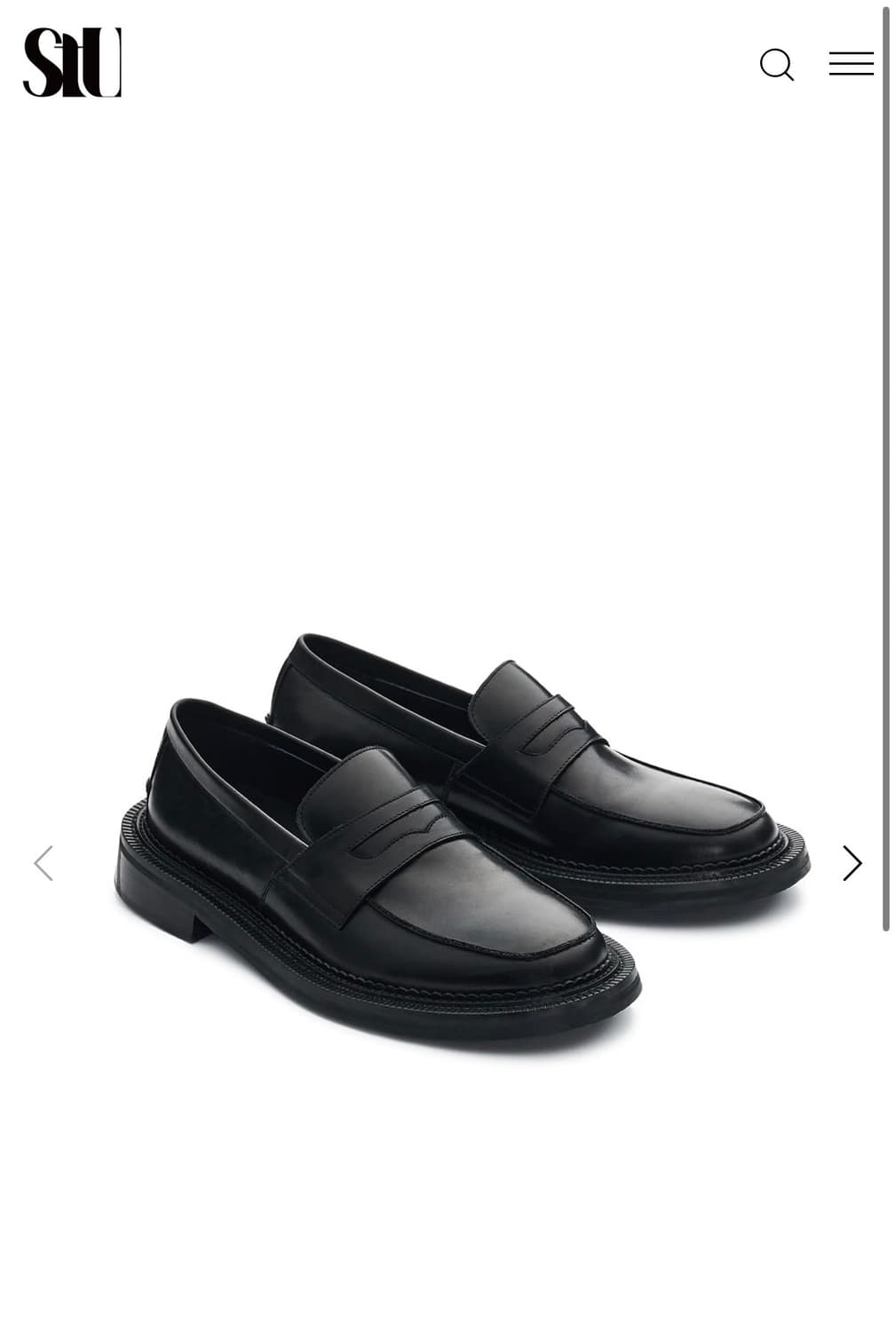 STU 오버솔 레더 로퍼 블랙 40(250) 상품이미지1