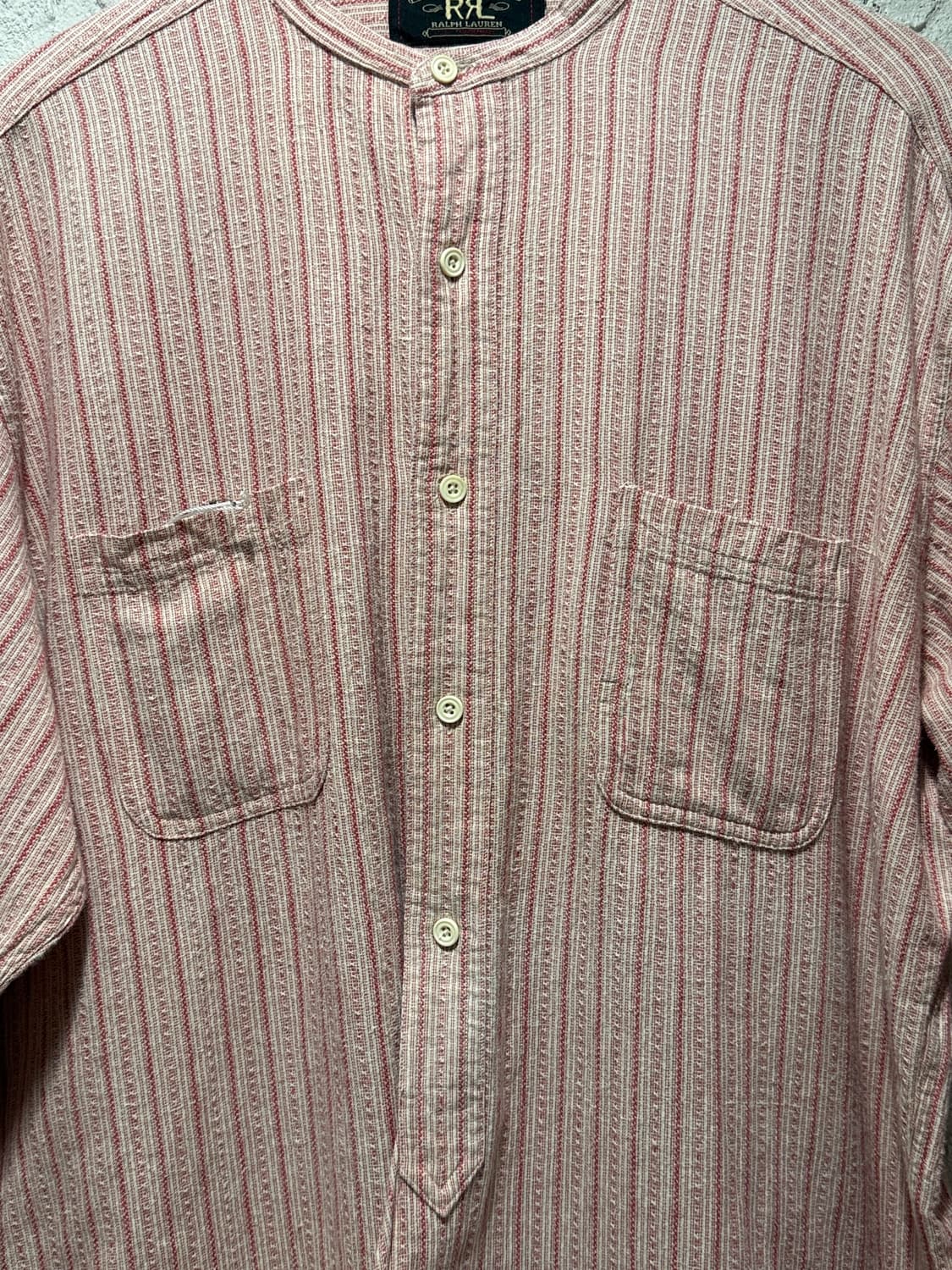 더블알엘 Double RRL 밴드칼라 스트라이프 워크셔츠 상품이미지5