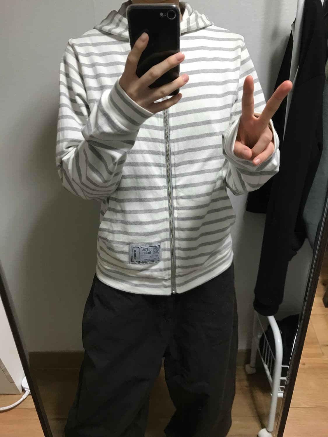 사로스 스트라이프 후드집업 상품이미지5