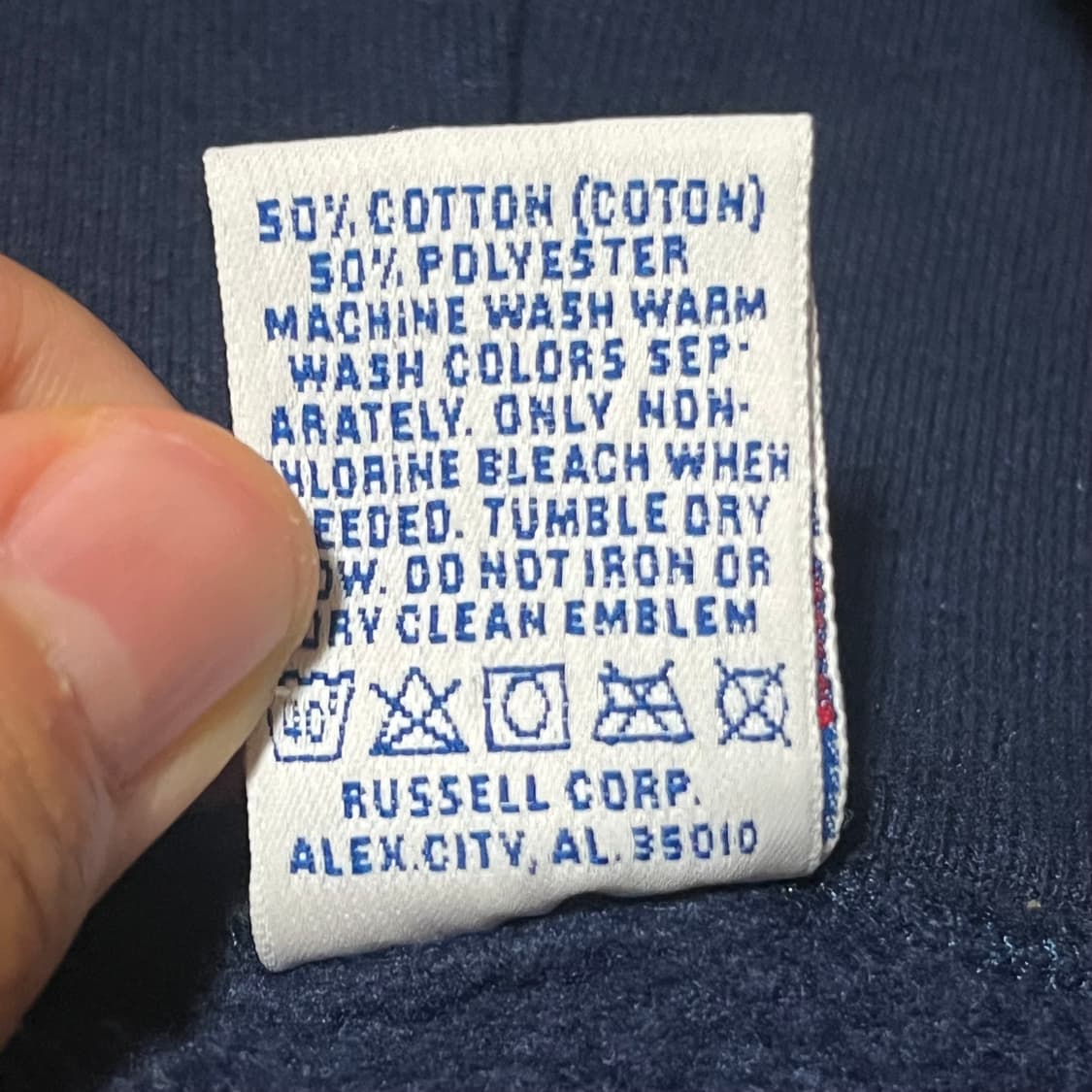 러셀 후드집업 네이비 made in usa 상품이미지4
